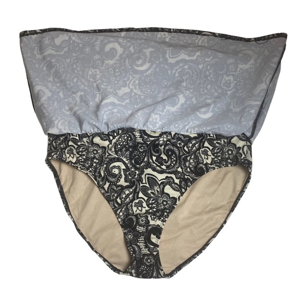 Shape FX Swim Skirt Women Plus Size 16 Full Coverage Bottoms Black White C 3464 - Picture 3 of 16